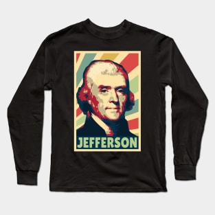 Thomas Jefferson Vintage Colors Long Sleeve T-Shirt